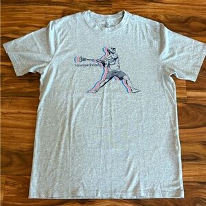 NEW Vineyard Vines Men’s Gray Cotton Lacrosse LAX Tee Shirt Medium M Top